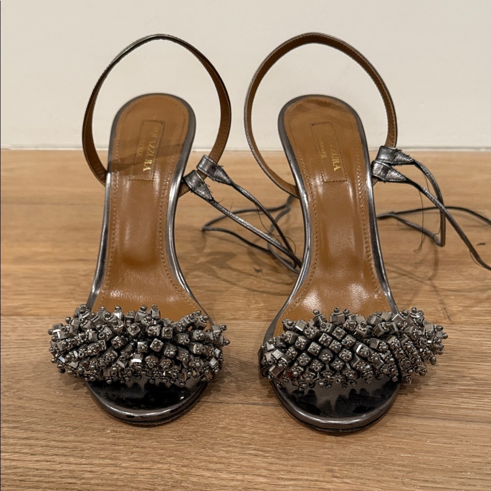 Aquazzura Black and Brown Heels with Chic Design